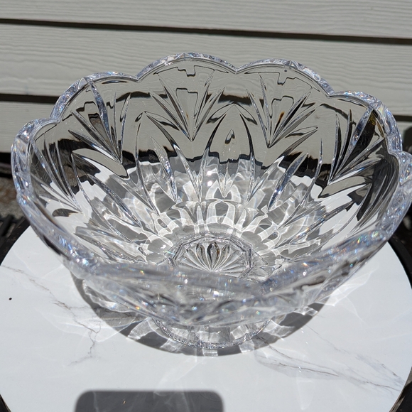 Waterford Signed Marquis Canterbury 10" Footed Crystal Bowl, Flower Blossom - Picture 2 of 6